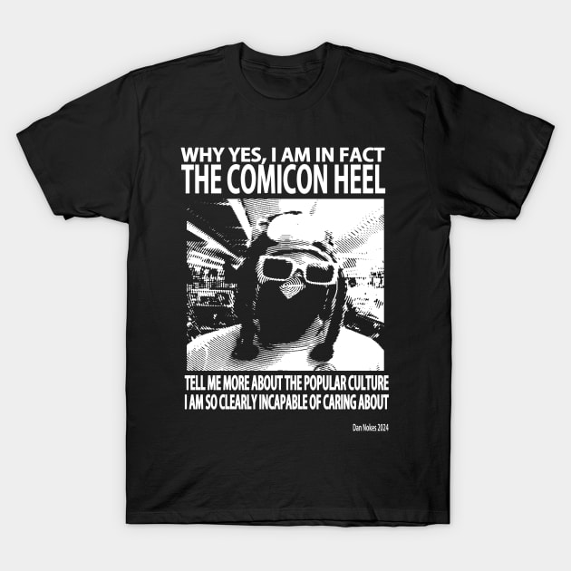 The Comicon Heel T-Shirt by 21st Century Sandshark Studios